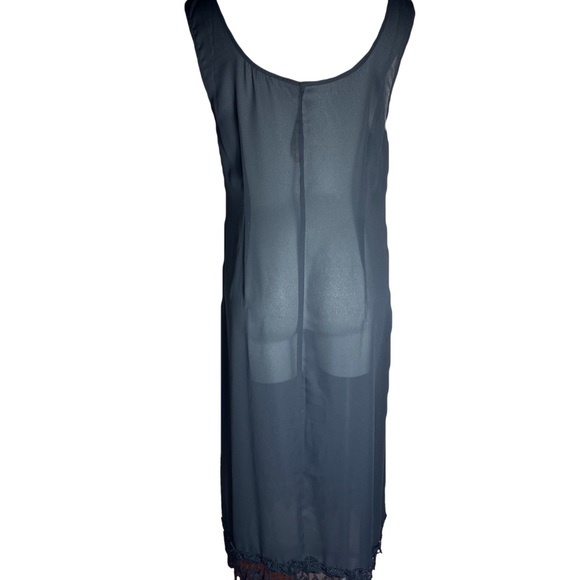 Black Lace Slip Sheer Dress - Picture 5 of 7